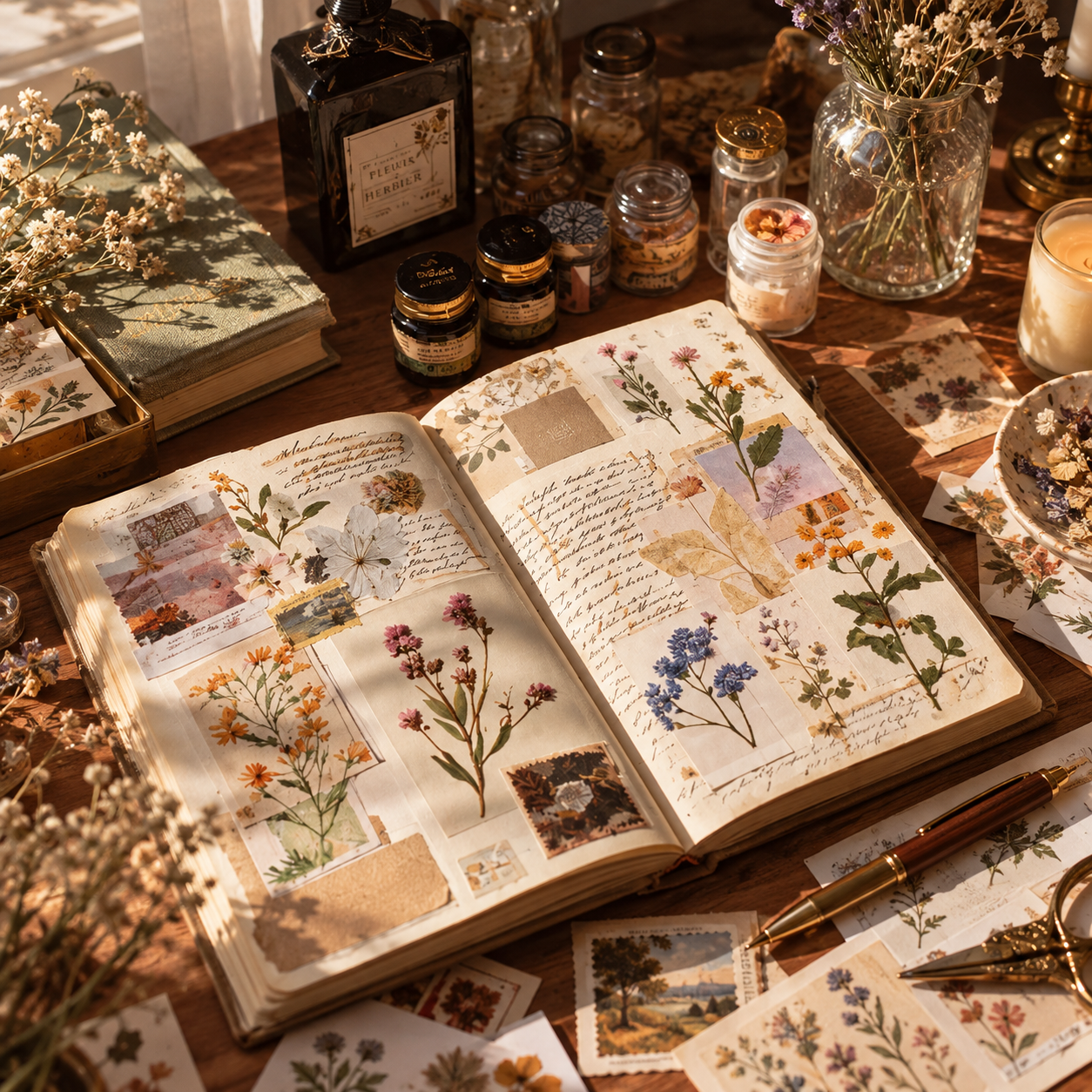 Entre flores y páginas: Crea tu propia libreta botánica